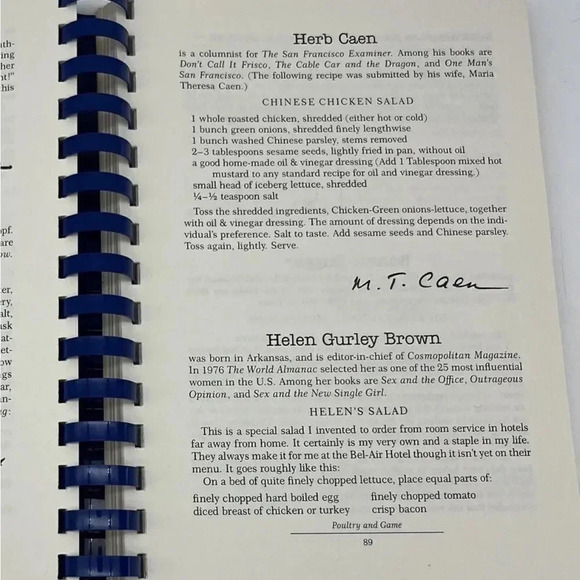 *Final Price* Great American Writers' Cookbook 1981 Dean Wells VTG GUC - Picture 7 of 8